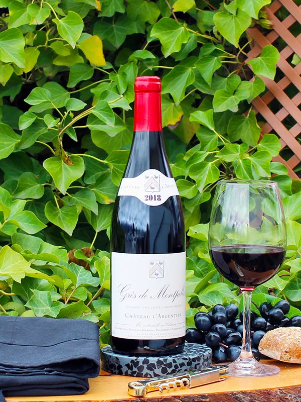 Bouteille de Grès de Montpellier AOP Languedoc 2018 du Château l’Argentier