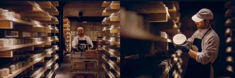 Affinage de fromage chez Salcis italie